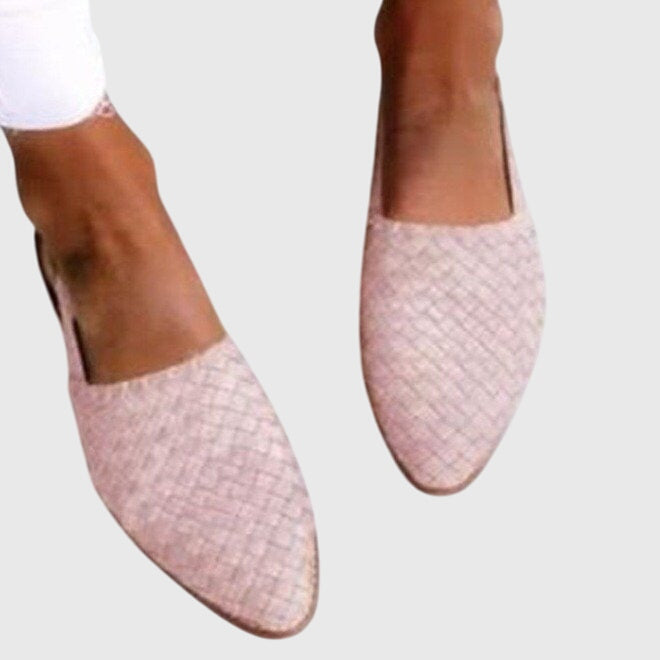 Women's Orthopaedic Woven Slingback Flats with Adjustable Strap for Summer