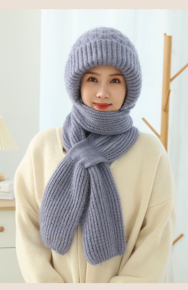 Women's Fleece-Lined Beanie And Scarf Set, Soft Knit