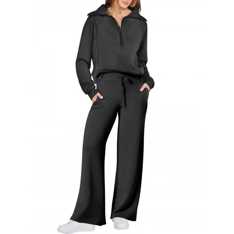 Women's Casual Sport Two-Piece Set In Solid Colours