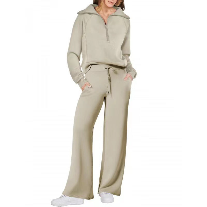 Women's Casual Sport Two-Piece Set In Solid Colours