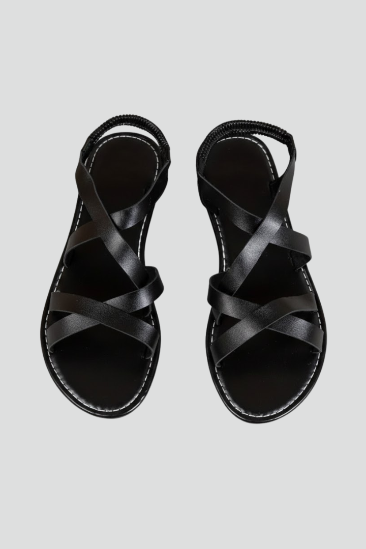 Women’s Flat Sandals with Criss-Cross Straps
