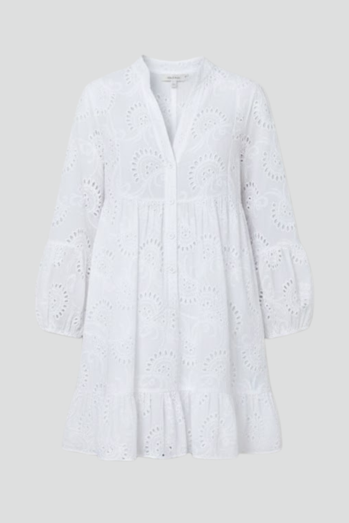 Women’s Mini Dress with V-Neck and Flared Sleeves