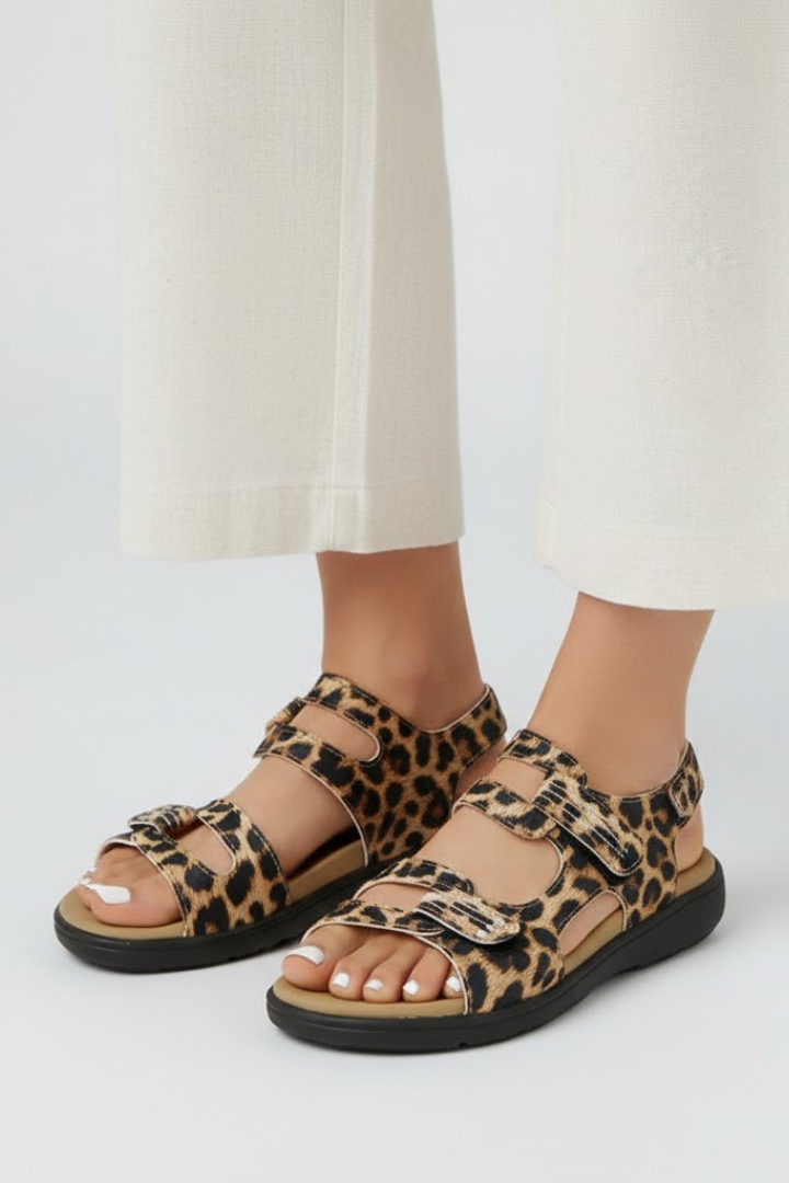 Women’s Low-Heel Sandals with Velcro Strap