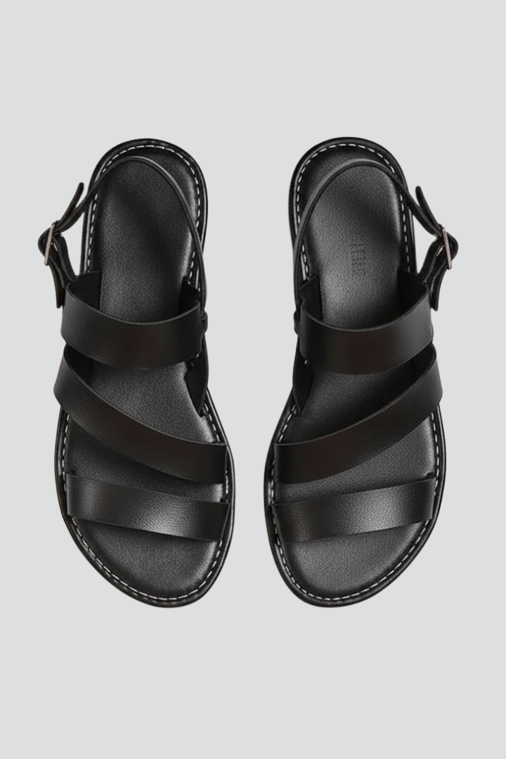 Modern Flat Sandals with Back Strap