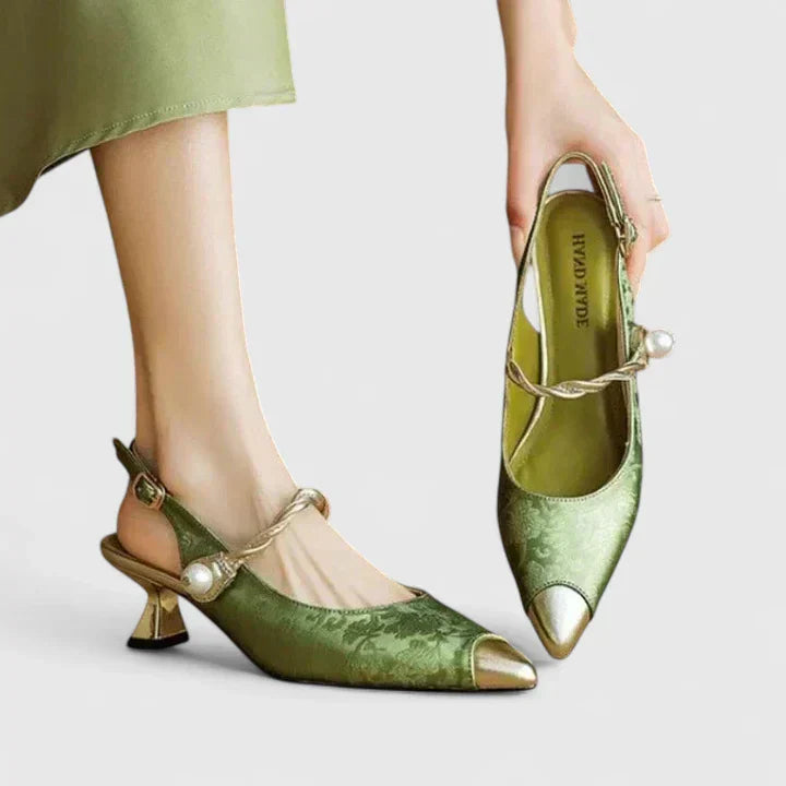 Women's Orthopaedic Heels with Textured Upper for Formal Occasions