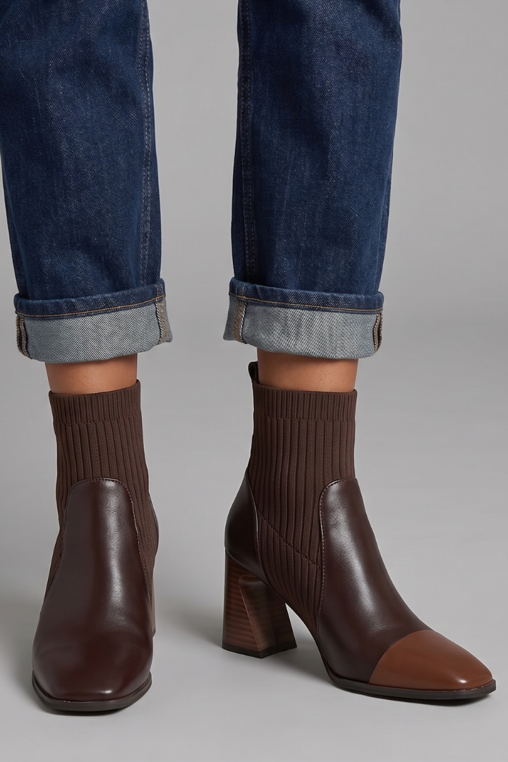 Women's Ankle Boots with Block Heel Design for Fall