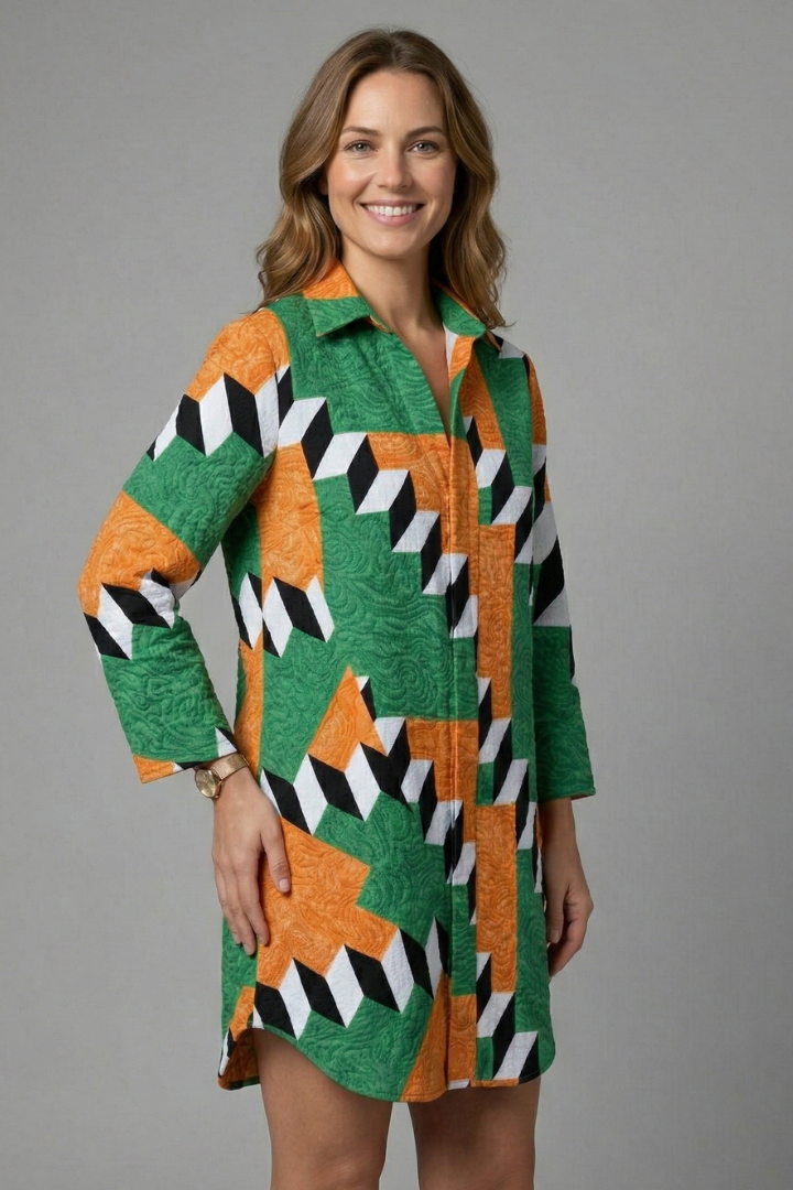 Women’s Beach Dress with Hood and Short Sleeves
