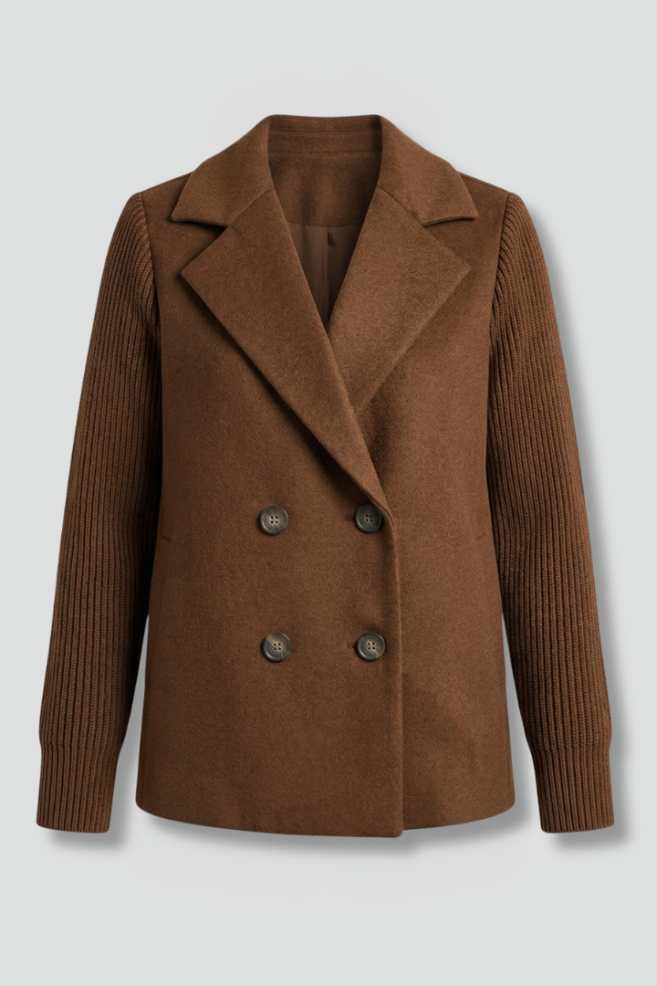 Women’s Blazer with Lapel Collar and Button Closure