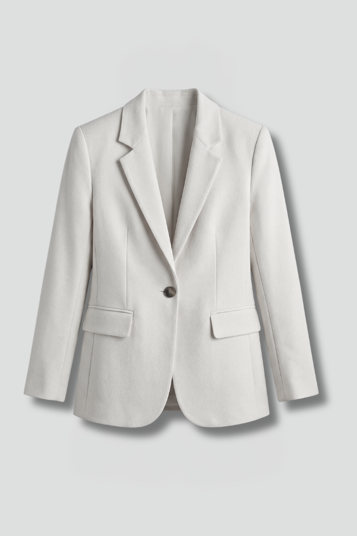 Women’s Blazer with Single Button and Flap Pockets