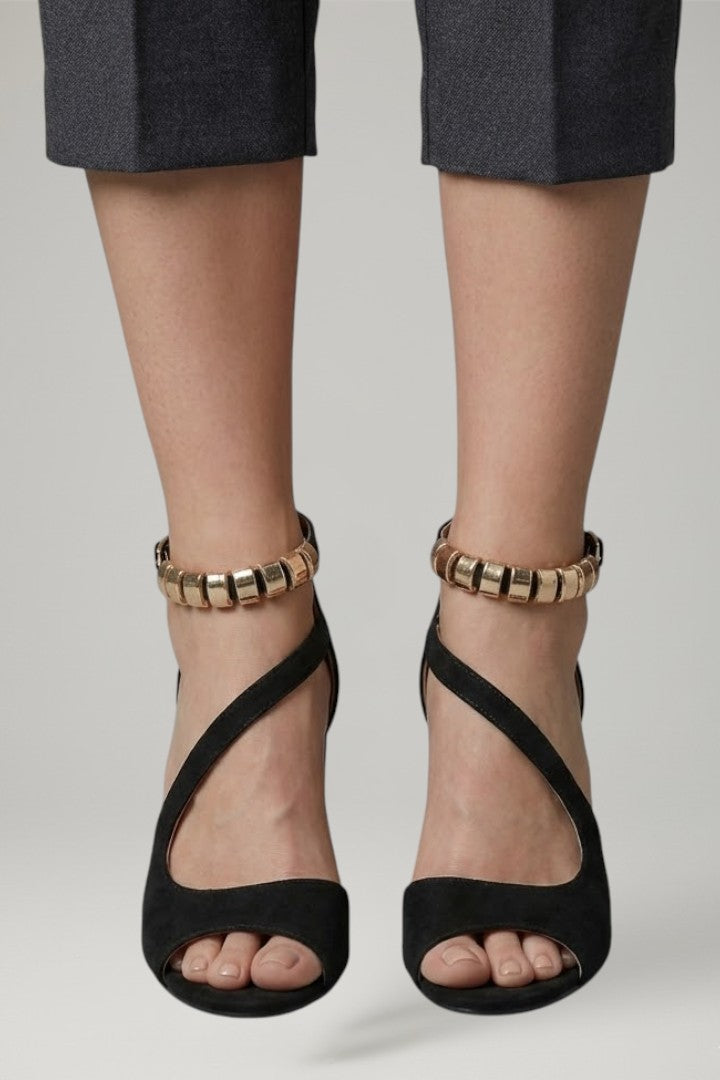 Women's Block Heel Sandals with Adjustable Strap and Stable Sole