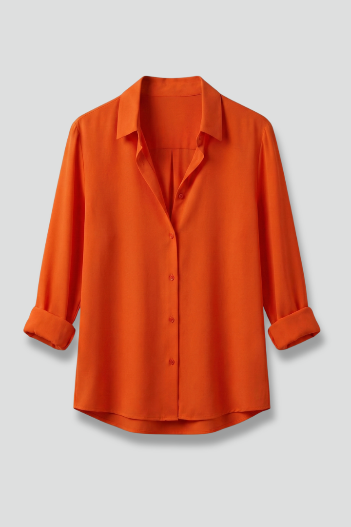 Women’s Blouse with Collar and Button Fastening