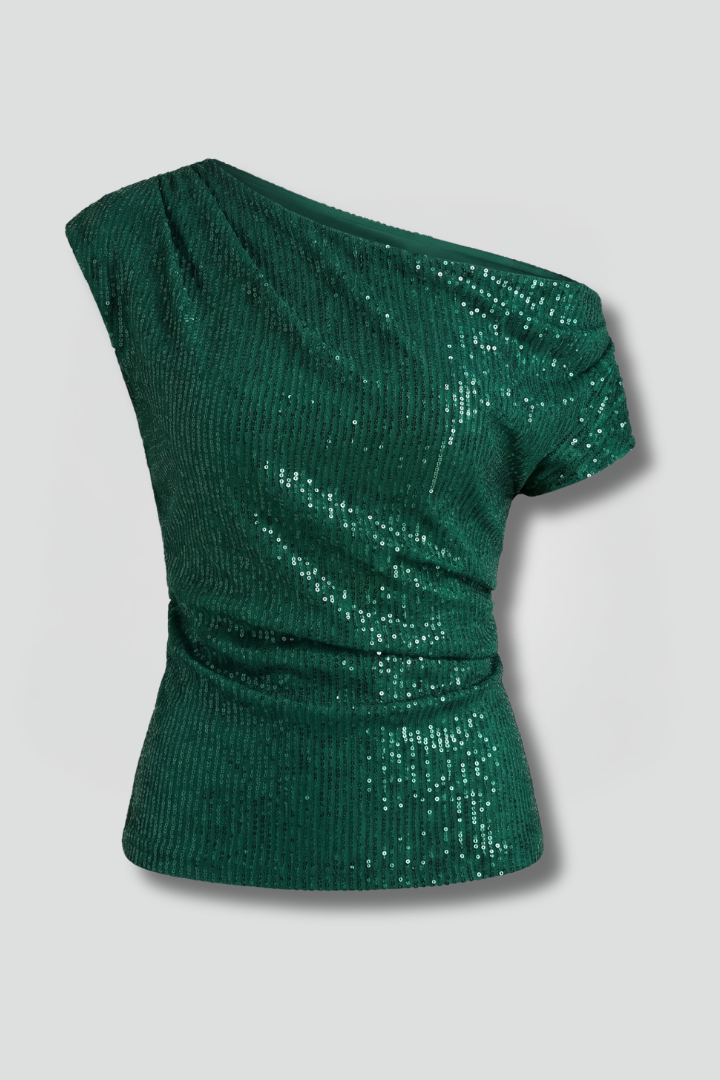 Women's Blouse with Off-Shoulder Neckline for Party Wear