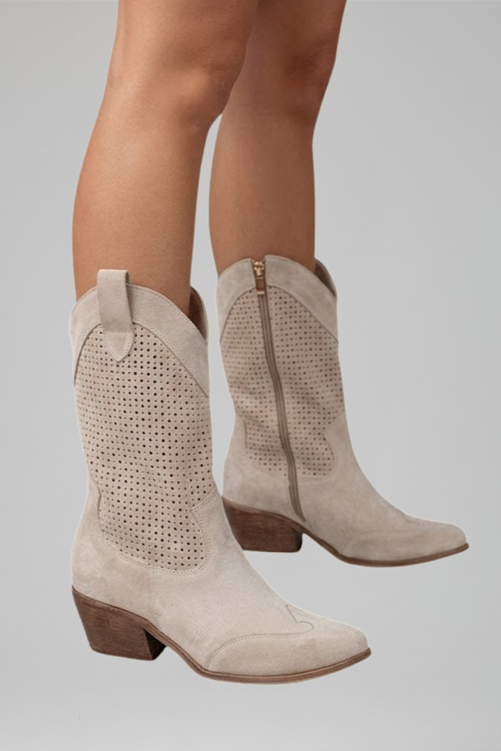 Women's Boots with Low Block Heel for Fall