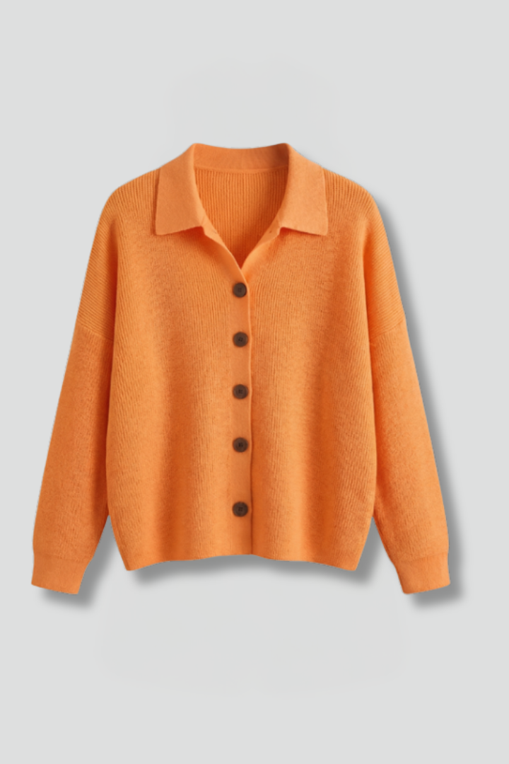 Women’s Cardigan with Button Closure and Collar