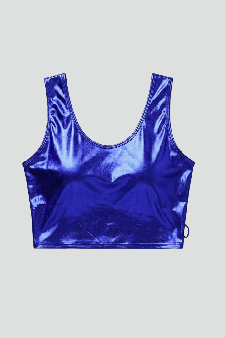 Women’s Crop Top with Round Neck and Sleeveless Cut