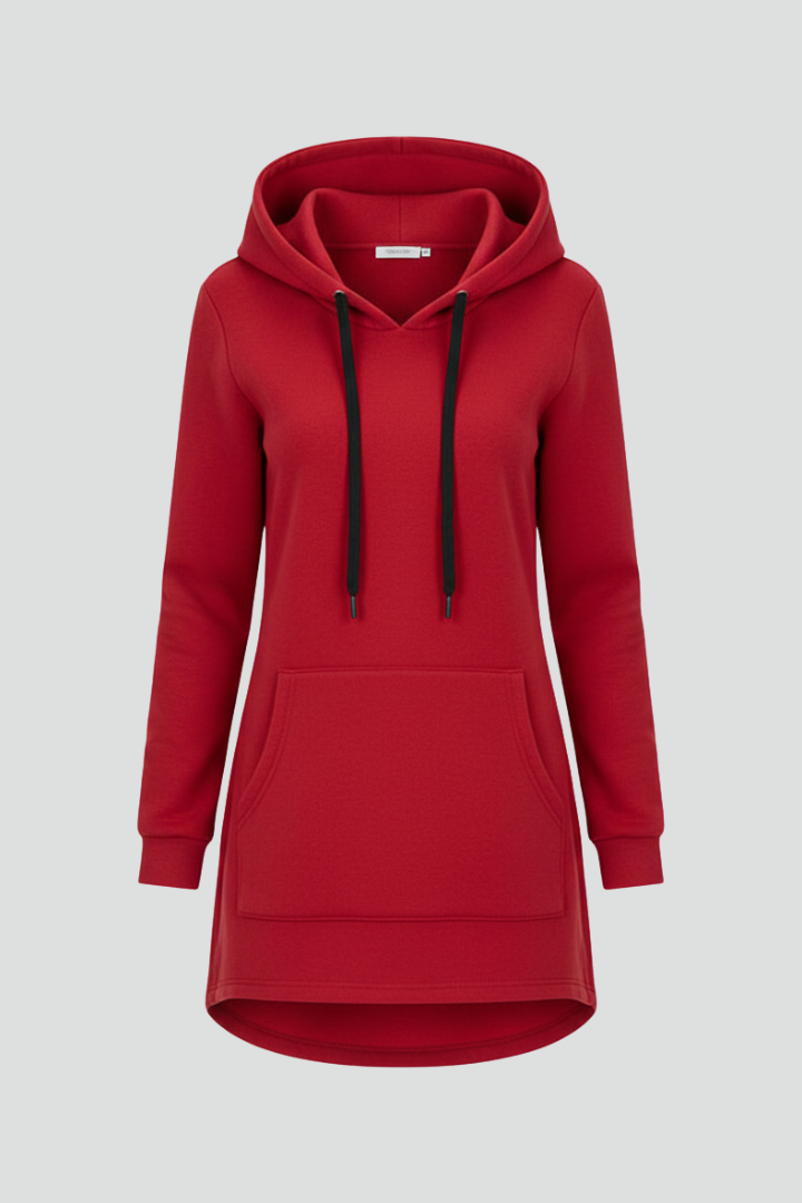 Women’s Dress with Hood and Kangaroo Pocket