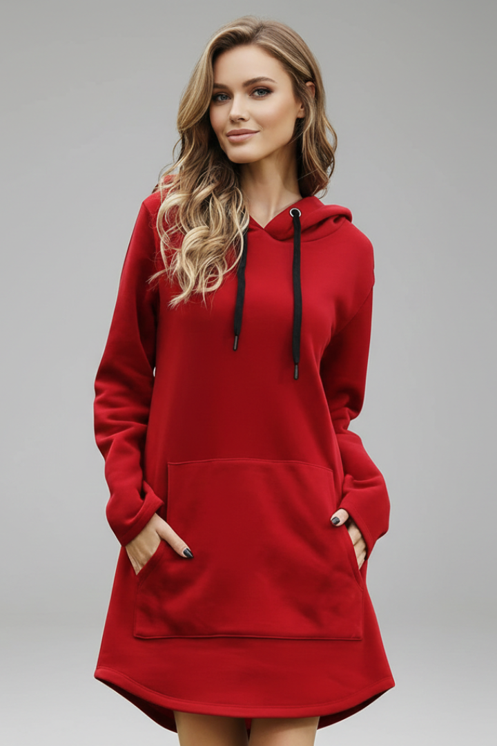 Women’s Dress with Hood and Kangaroo Pocket