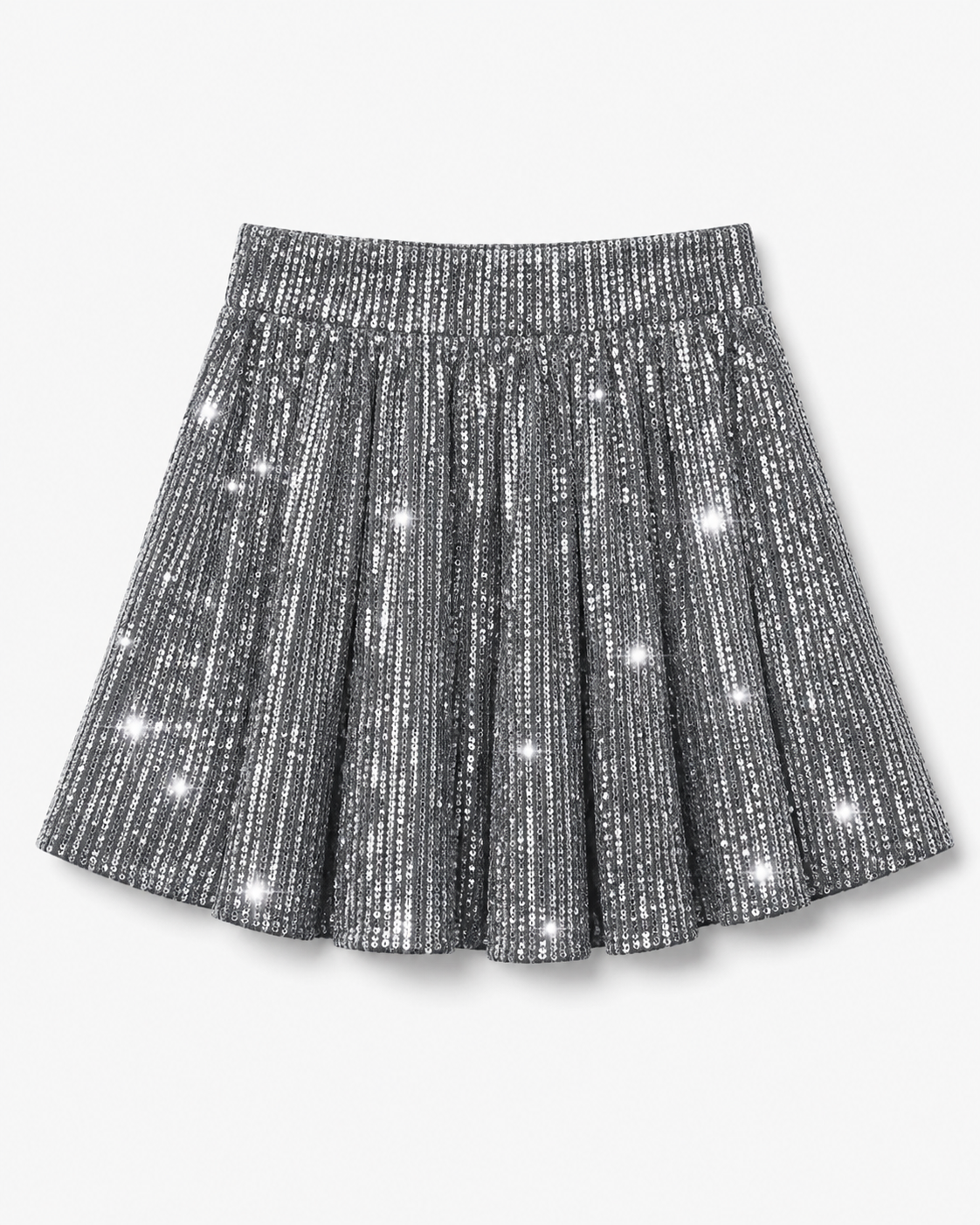 Women’s High-Waisted Sequin Skirt Shorts with Flared Design