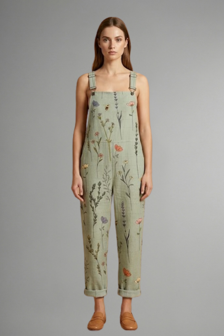 Women’s Jumpsuit with Adjustable Straps and Wide Legs