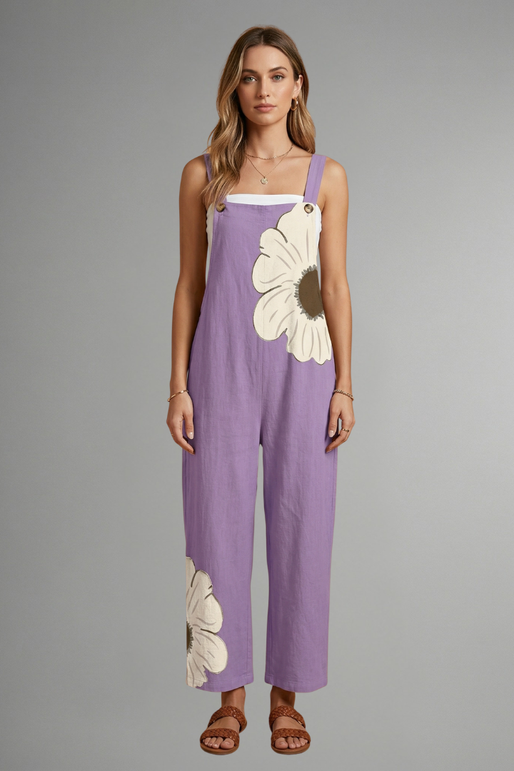 Women’s Jumpsuit with Adjustable Straps and Wide Legs