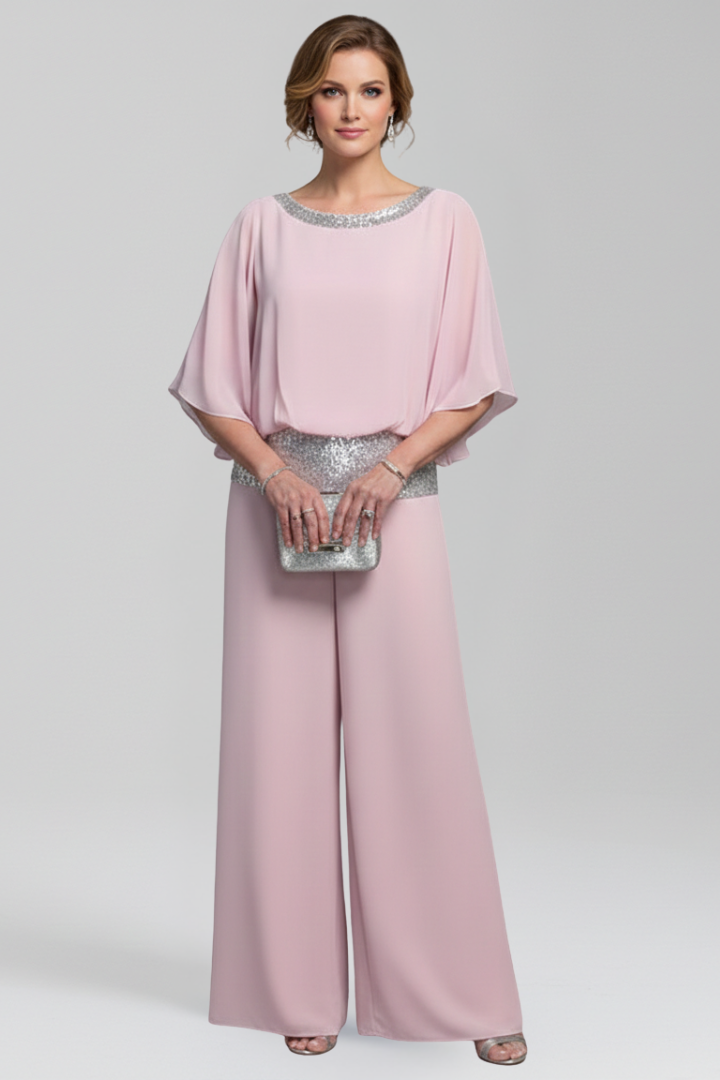 Women’s Jumpsuit with Layered Top and Textured Surface