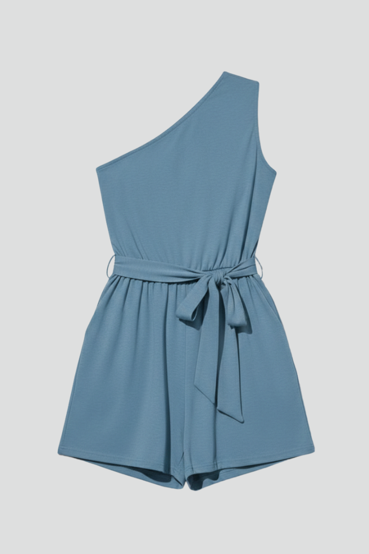 Women’s Jumpsuit with One Shoulder Strap and Side Pockets