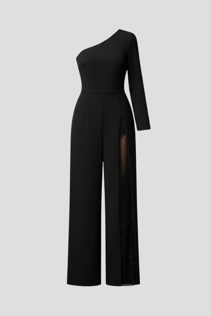 Women’s Jumpsuit with One Shoulder and Side Insert