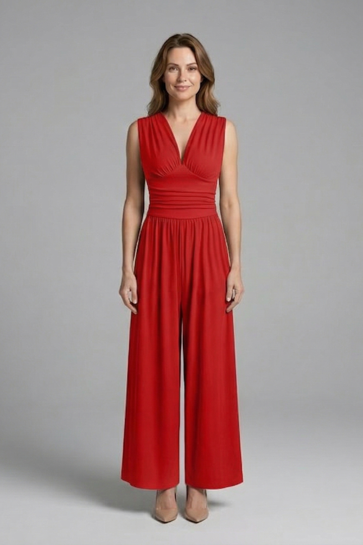 Women’s Jumpsuit with Sleeveless Design and Wide Leg