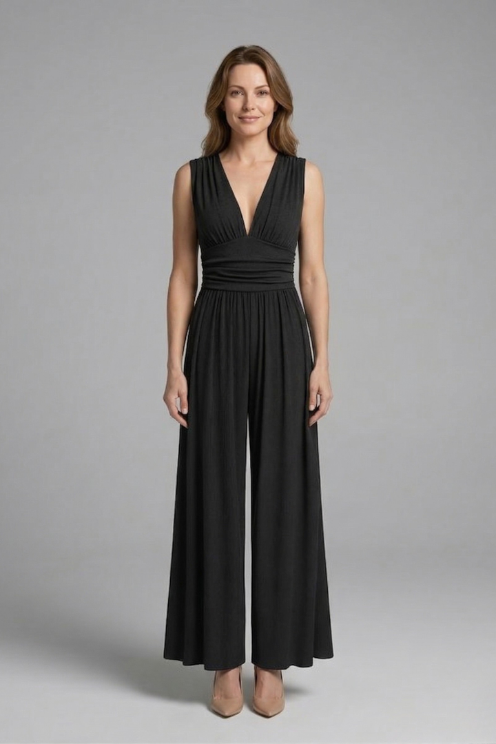 Women’s Jumpsuit with Sleeveless Design and Wide Leg