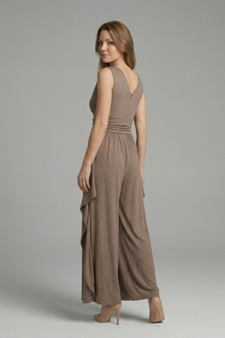 Women’s Jumpsuit with Sleeveless Design and Wide Leg