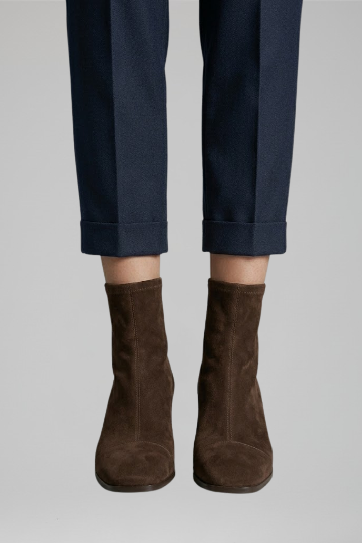 Women's Orthopaedic Heeled Boots with Block Heel for All-Day Comfort