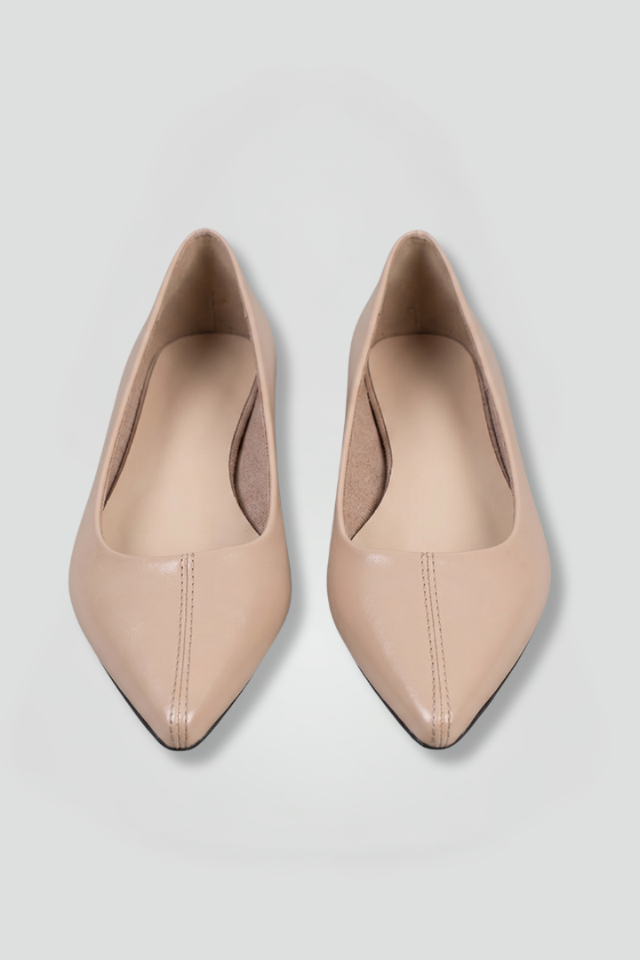 Women's Leather Ballet Flats with Slip-On for Everyday Wear