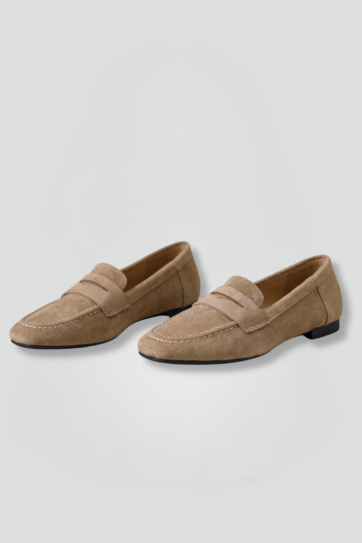 Women's Leather Loafers with EVA Sole for Everyday Wear