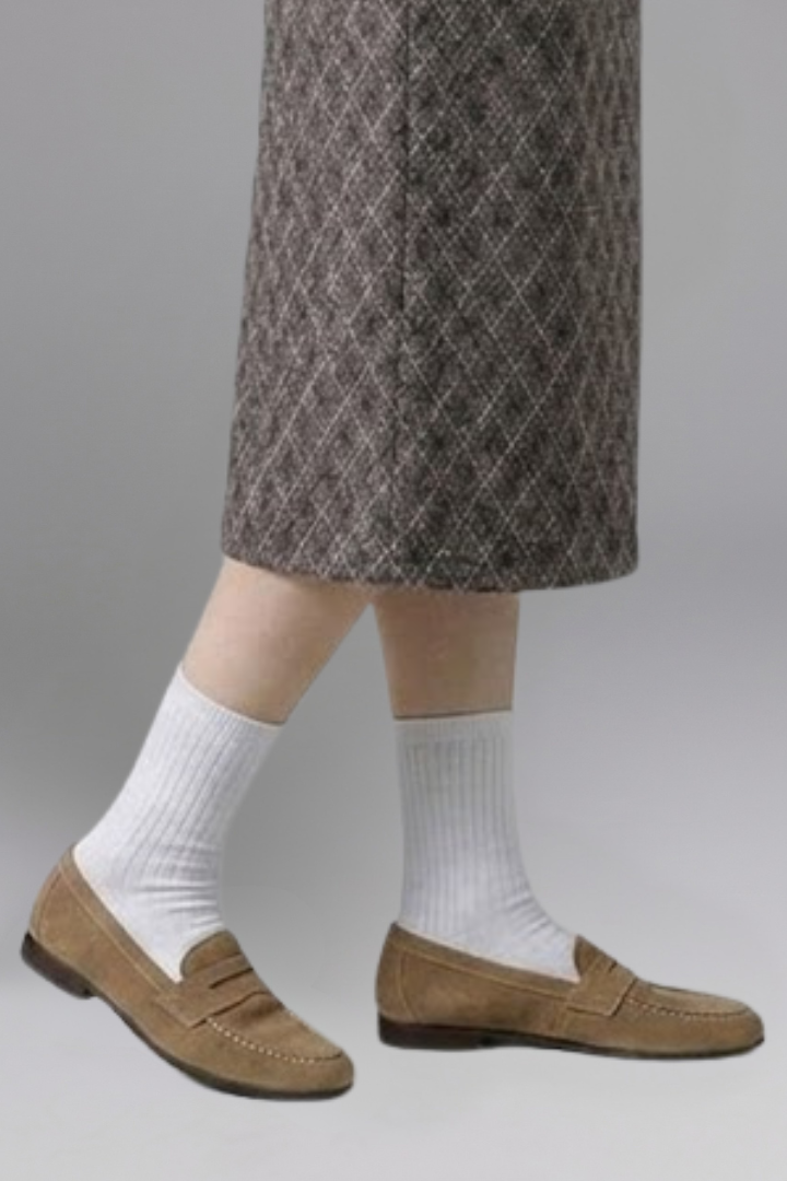 Women's Leather Loafers with EVA Sole for Everyday Wear