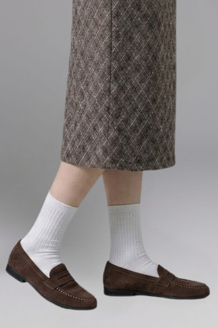Women's Leather Loafers with EVA Sole for Everyday Wear