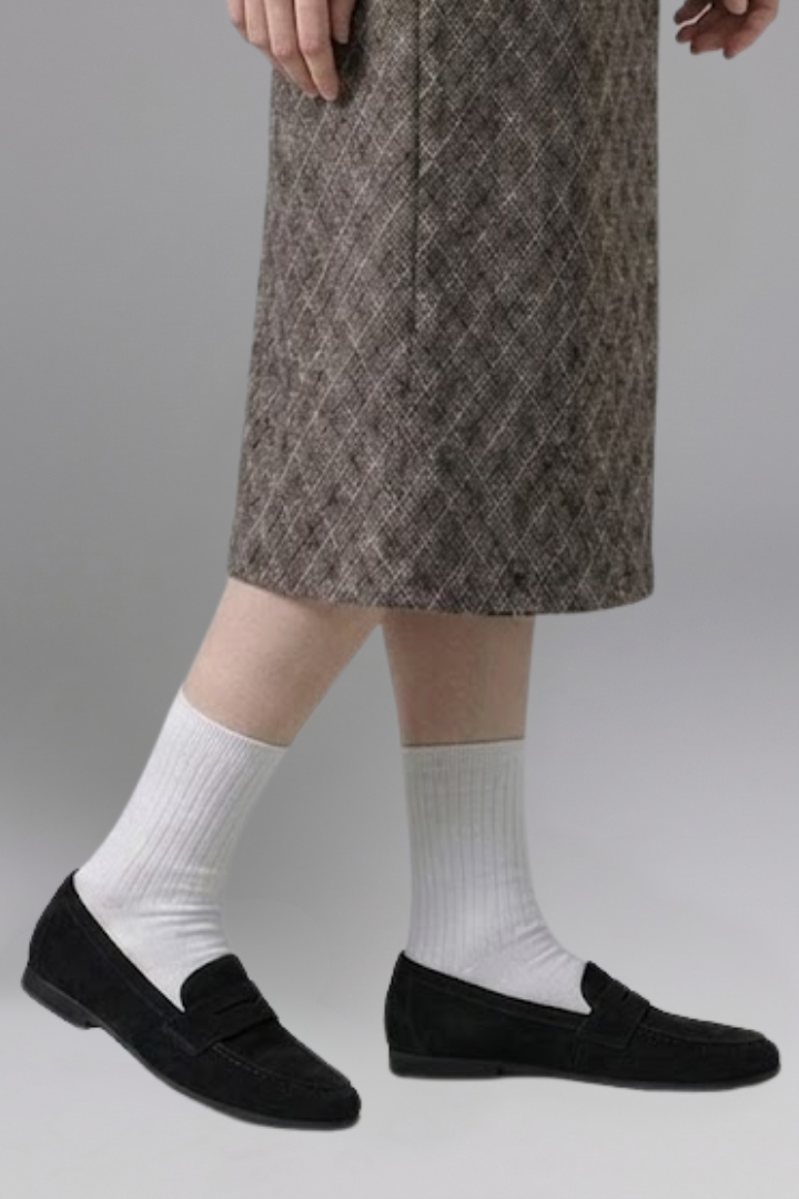 Women's Leather Loafers with EVA Sole for Everyday Wear