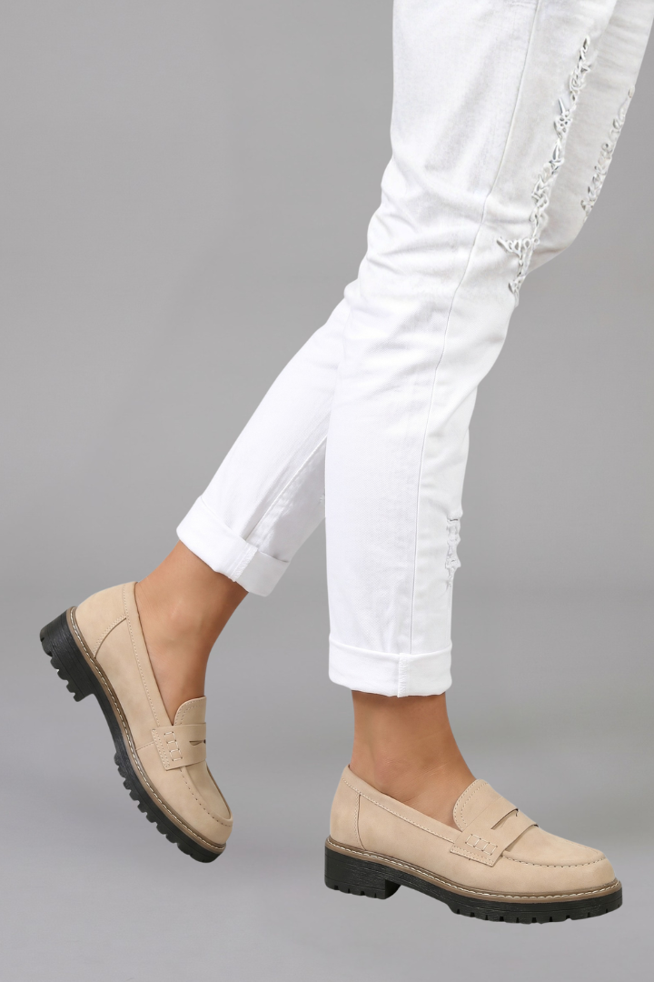 Women's Loafers with Suede Leather Upper for Everyday Wear