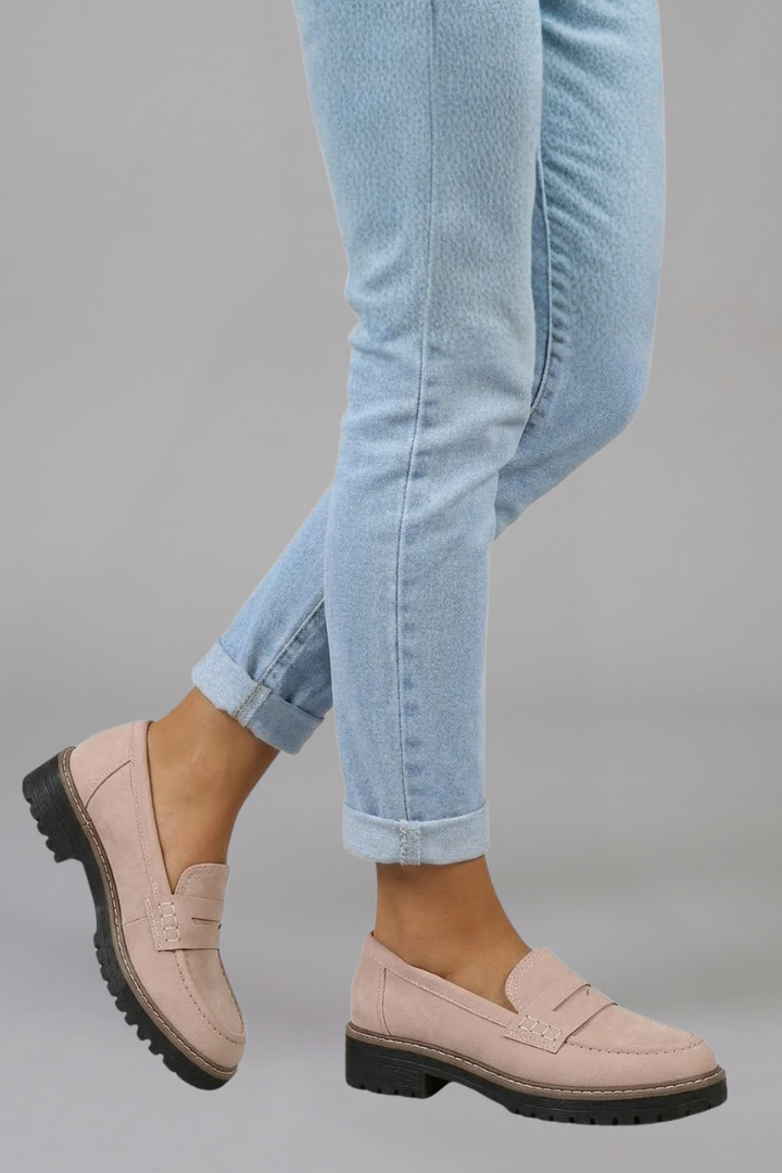 Women's Loafers with Suede Leather Upper for Everyday Wear