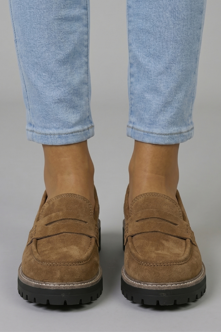 Women's Loafers with Suede Leather Upper for Everyday Wear