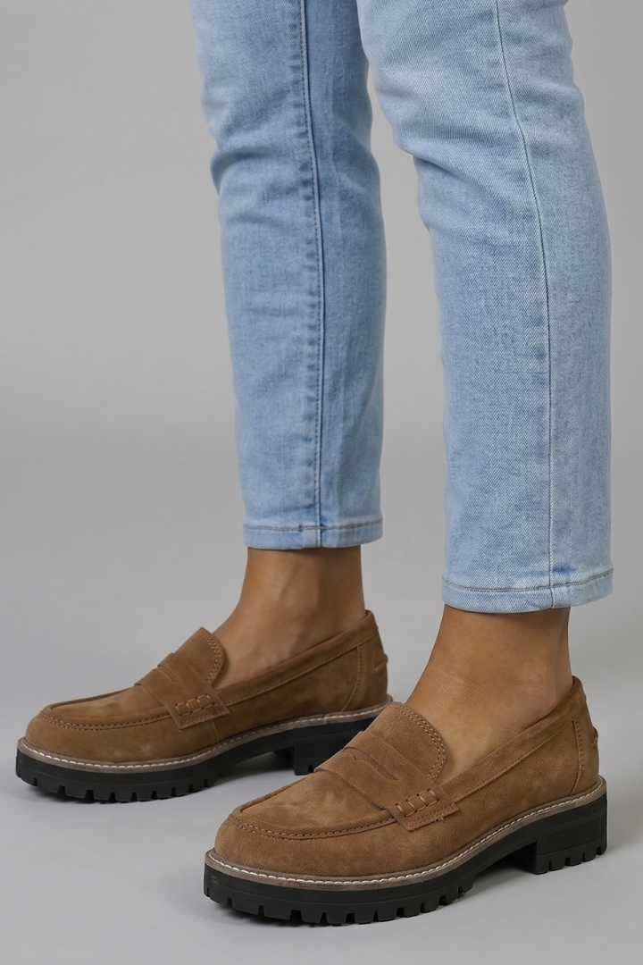 Women's Loafers with Suede Leather Upper for Everyday Wear