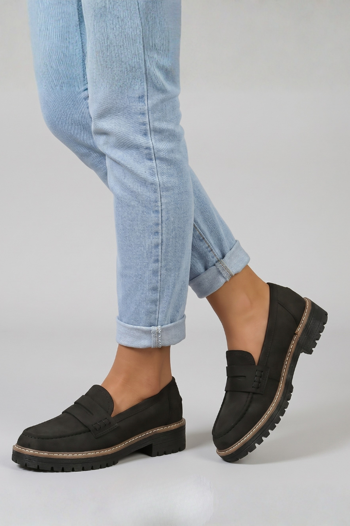Women's Loafers with Suede Leather Upper for Everyday Wear