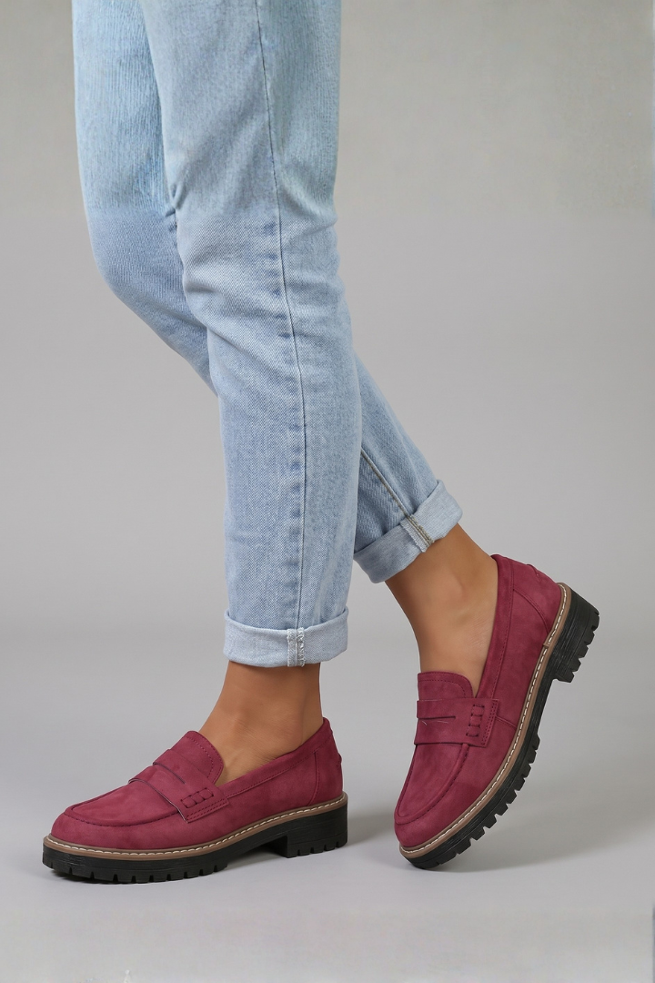 Women's Loafers with Suede Leather Upper for Everyday Wear
