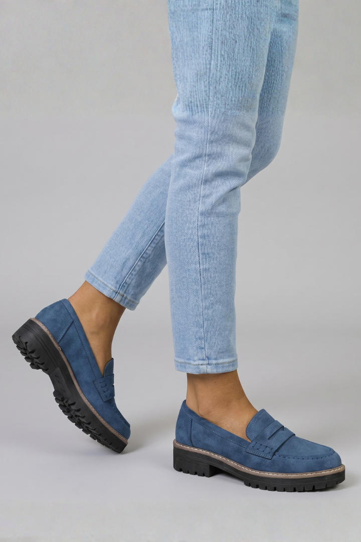 Women's Loafers with Suede Leather Upper for Everyday Wear