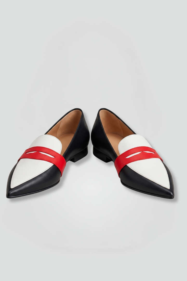 Women's Leather Loafers with Pointed Toe for Everyday Wear