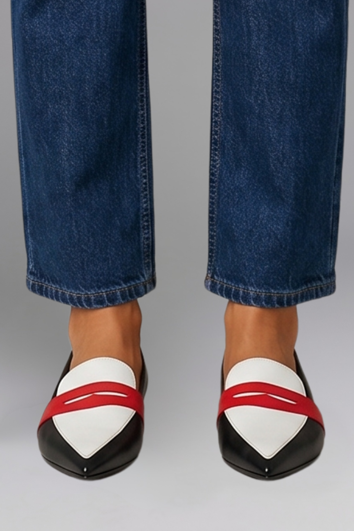 Women's Leather Loafers with Pointed Toe for Everyday Wear