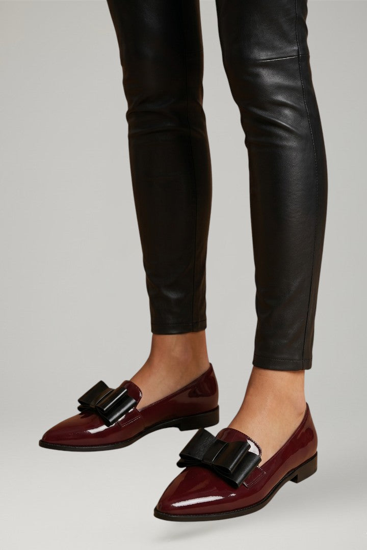 Women's Leather Loafers with Slip On Design and Flexible Sole