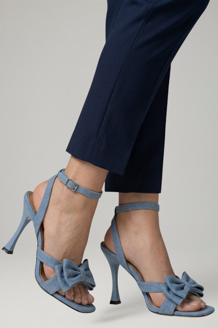 Women's Leather Sandals with Square Toe and Buckle