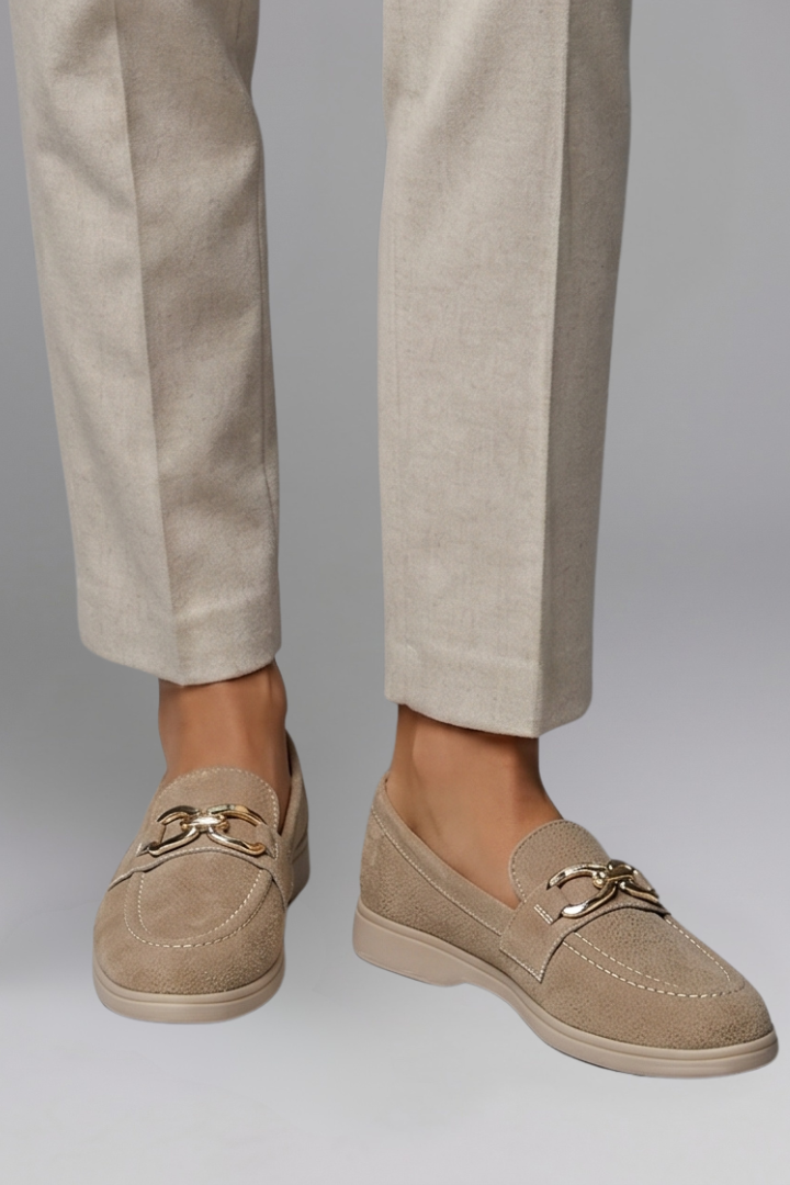 Women's Loafers with Flat Rubber Sole for Everyday Wear