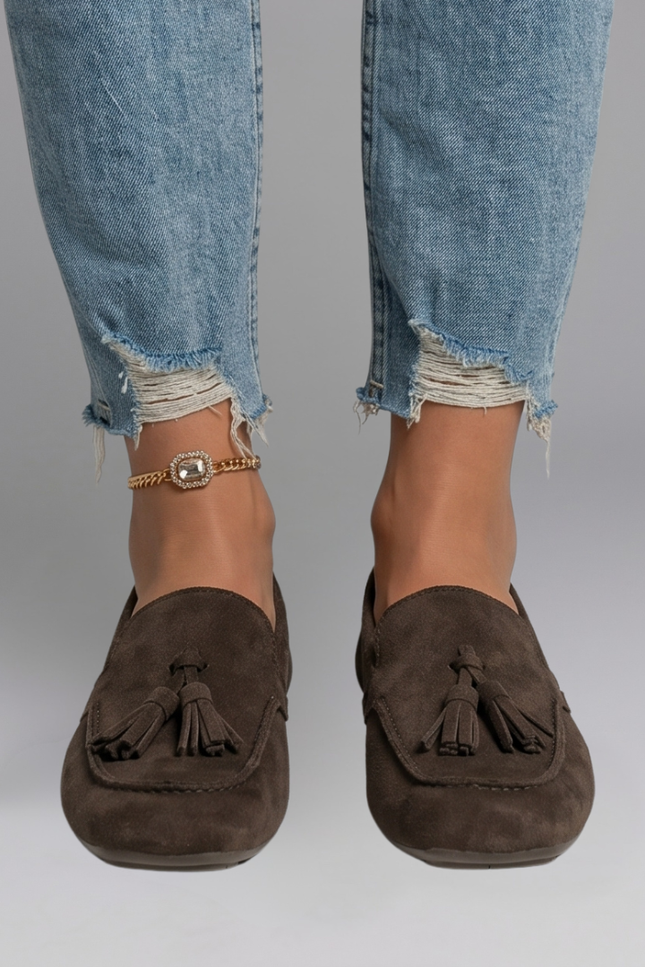 Women's Loafers with Flat Tassel for Everyday Wear