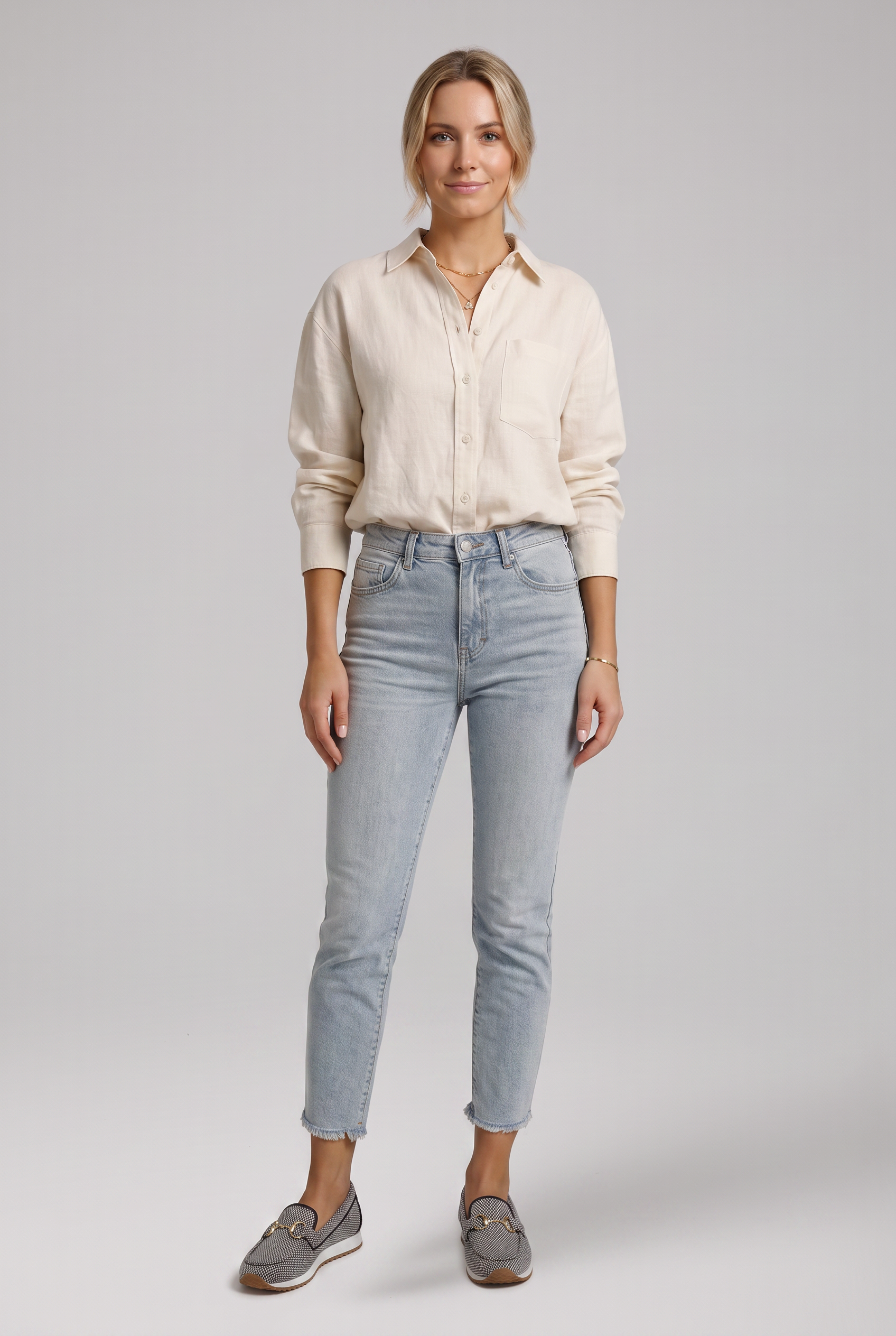 Women's Loafers with Textured Mesh for All-Day Comfort